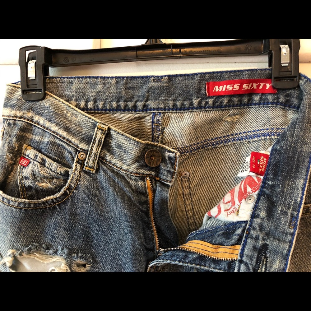 Miss sixty destroyed denim, size 26
